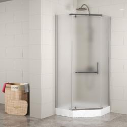 Душевое ограждение MIRSANT Arena Pentagon стекло матовое 100*100 см