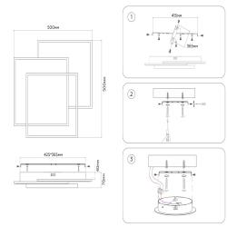 Люстра AMBRELLA Acrylica FA7723 WH/BK Черный 