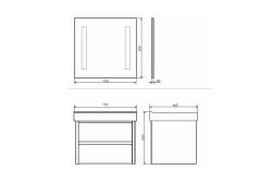 Тумба с раковиной COMFORTY Дублин 75