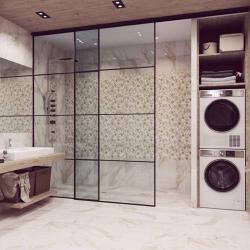 Плитка базовая KERLIFE Calacatta Rombi Gold 31,5*63 см