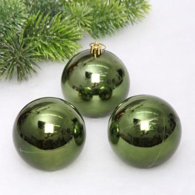 Набор шаров СЕРПАНТИН Глянец изумруд 8 см