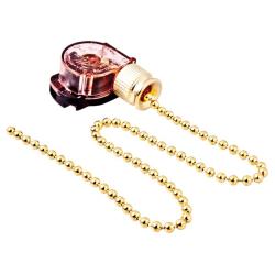 Выключатель REXANT для настенного светильника c цепочкой золото