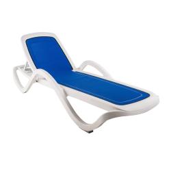 Шезлонг ЭЛЛАСТИК-ПЛАСТ Capri Синий 195*73*41 см