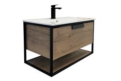 Тумба с раковиной COMFORTY Бонн 90 дуб темный Quadro 90