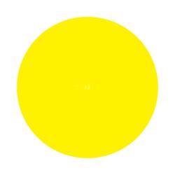 Знак безопасности Желтый круг 150 мм