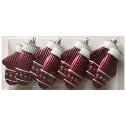 Набор елочных украшений ВОЛШЕБНАЯ СТРАНА Варежки малиновый 10 см 