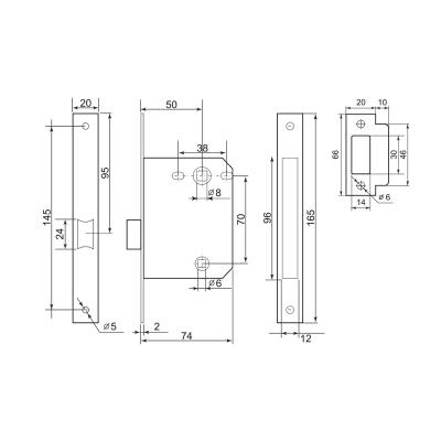 Защелка PALLADIUM 170 AB Античная бронза