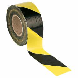 Лента сигнальная желто-черная 48 мм 200 м