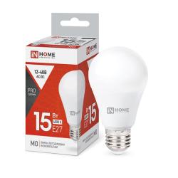 Лампа LED IN HOME МО A60 15W/E27/4000K груша 4690612036182