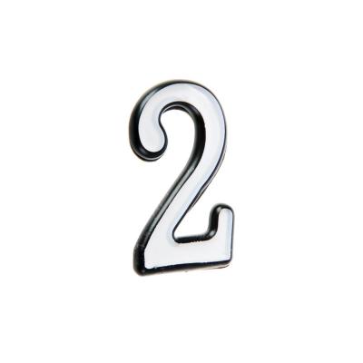 Цифра 2 АЛЛЮР хром 31*50 мм  Цифра 2 АЛЛЮР хром 31*50 мм