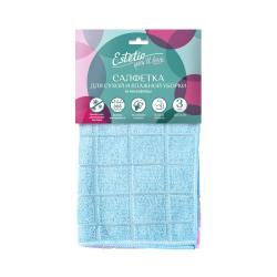 Салфетка Квадраты, микрофибра 3шт/HomeQueen/