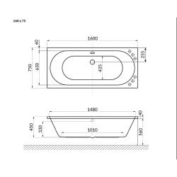 Ванна акриловая EXCELLENT Oceana сифон 160