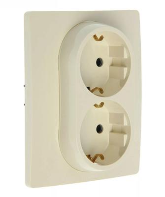 Розетка сетевая LEGRAND Etika с заземлением двойная слоновая кость 672323
