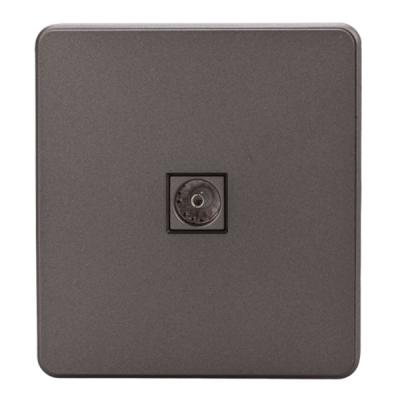 Розетка телевизионная KRANZ Round TV титан KR-78-0723-2