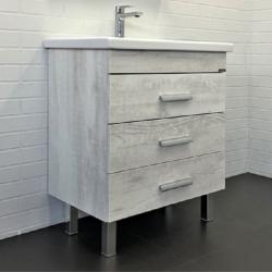 Тумба с раковиной COMFORTY Никосия 70 дуб белый 