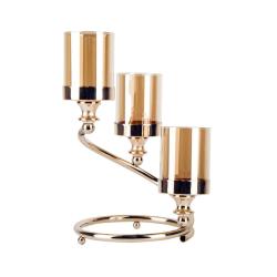 (АКЦИЯ) Подсвечник 19*17*24см стекло, металл /9961010/Art House/