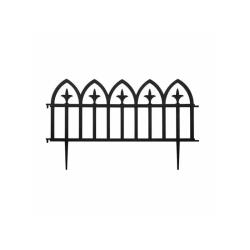 Ограждение декоративное PROTEX Кованый цветок Черный 600*300 мм