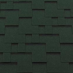 Гибкая черепица ROOFSHIELD Classic Модерн Зеленый с оттенением