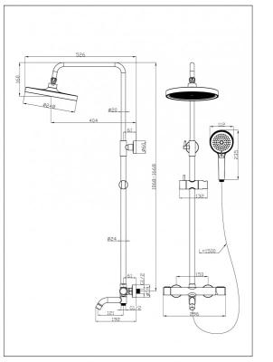 Душевая система ESBANO ESDSCELI-DSMB
