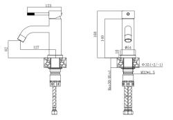 Смеситель для умывальника VODA Vessel VSL26