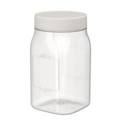 Емкость для сыпучих продуктов "Lentils" 1л (светло-бежевый) /Homver/