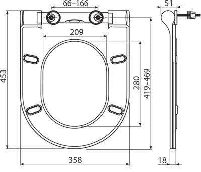 Сиденье для унитаза RAVAK Uni Chrome Slim 