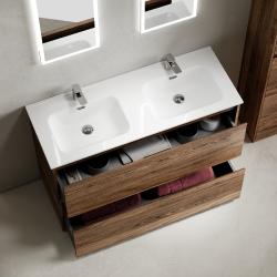 Тумба с раковиной SANCOS Libra Floor 120 дуб чарльстон двойная