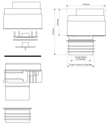 Клапан вакуумный MCALPINE MRAA1 Клапан вакуумный MCALPINE MRAA1