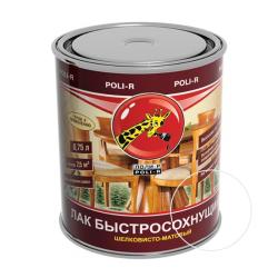 Лак ПОЛИ-Р быстросохнущий шелковисто-матовый 0,75 л