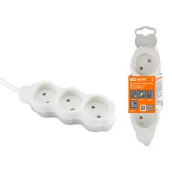 Удлинитель TDM Люкс 3 гнезда серый 5 м