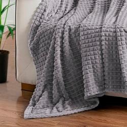 Плед БОЯРТЕКС Соты Кубики Серая чайка 180*200 см