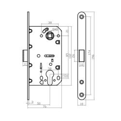 Защелка PALIDORE L3085 Grafit Графит