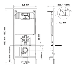 Инсталляция для унитаза BERGES Novum с клавишей L5 040215
