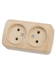 Розетка сетевая НАРОДНАЯ ПРОДУКЦИЯ Дача двойная сосна