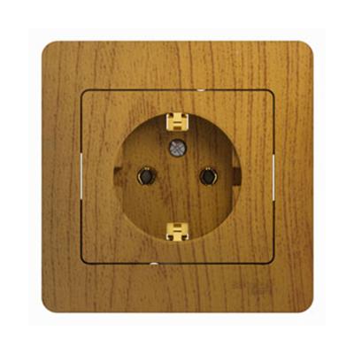 Розетка сетевая SYSTEME ELECTRIC Glossa с заземлением дуб GSL000542
