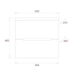Тумба с раковиной ONIKA Айленд 60 подвесная