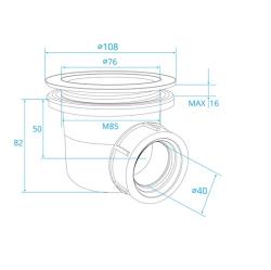 Сифон для поддона RGW S-010-1 Волна 