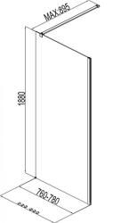 Боковая часть AQUANET Cinetic AE12-F-80H190U-CT 80 см