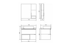 Зеркальный шкаф COMFORTY Штутгарт 75 73*80 см