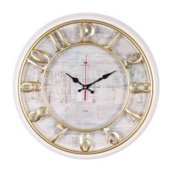 Часы настенные 32 см корпус металл, мат.стекло /3204-001/Рубин/