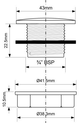 Заглушка MCALPINE TAPSTOP23-WH