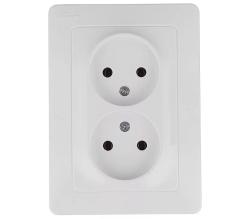 Розетка SYSTEME ELECTRIC Blanca двойная белый BLNRS000021