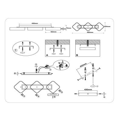 Люстра AMBRELLA Comfort FL4878/3 BK/WD Черный
