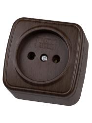 Розетка сетевая НАРОДНАЯ ПРОДУКЦИЯ Дача венге
