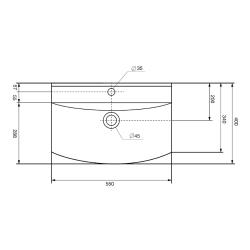Тумба с раковиной RUVANN Yuton 55 