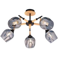 Люстра ЛАЙТ СФЕРА 4714/5 BK+FGD Черный, золото