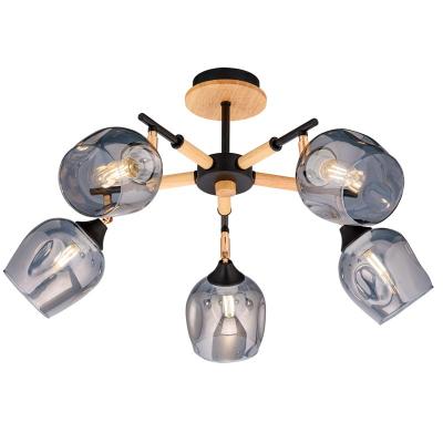 Люстра ЛАЙТ СФЕРА 4714/5 BK+FGD Черный, золото