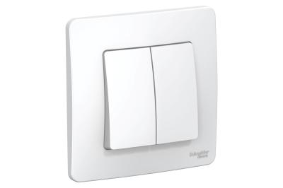 Переключатель SYSTEME ELECTRIC Blanca 2 клавиши белый BLNVS106601