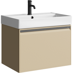 Тумба с раковиной AQWELLA Pure 65 капучино светлый