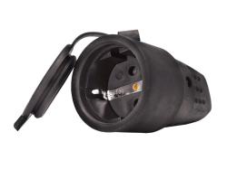 Розетка UNIVERSAL с крышкой переносная черный 602228